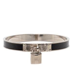 Pre-Loved Hermes Palladium Plated Kelly H Lock Cadena Bracelet